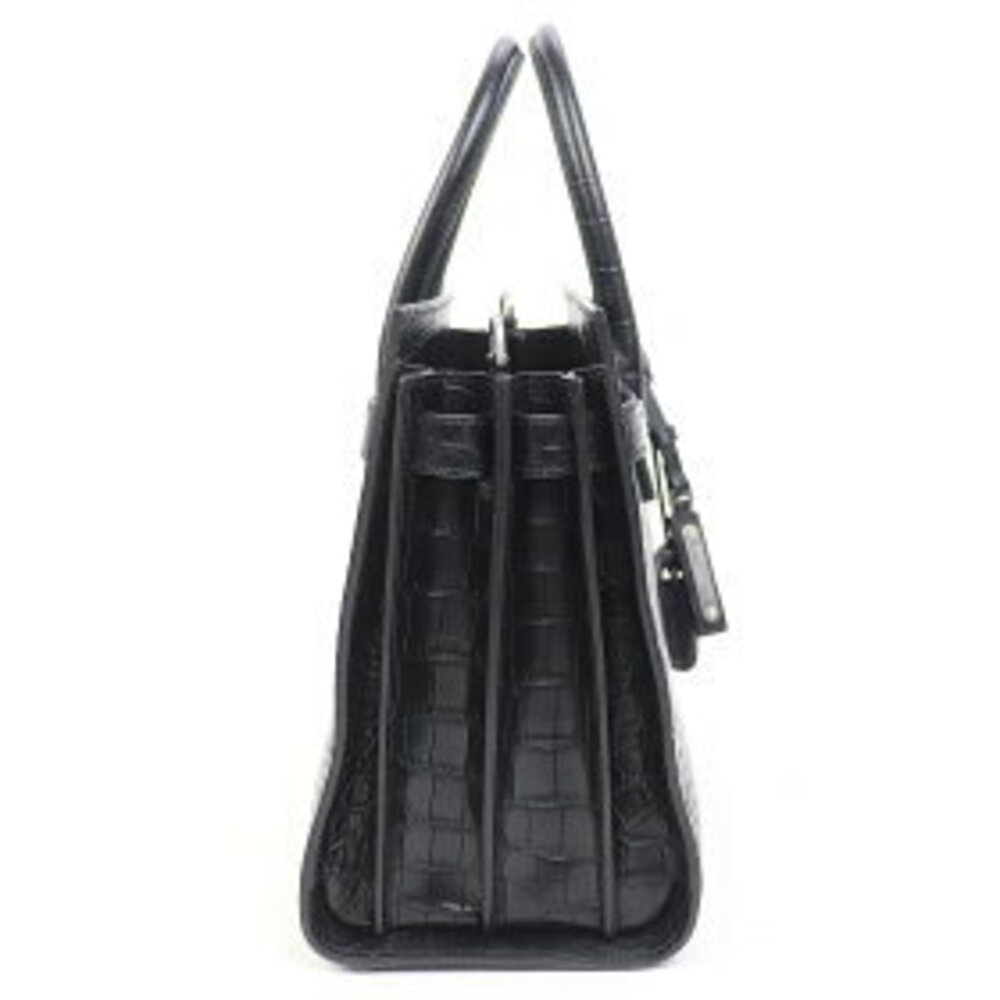 Saint Laurent black Baby bag shoulder crocodile Jour embossed leather YVES Sac - Picture 4 of 7